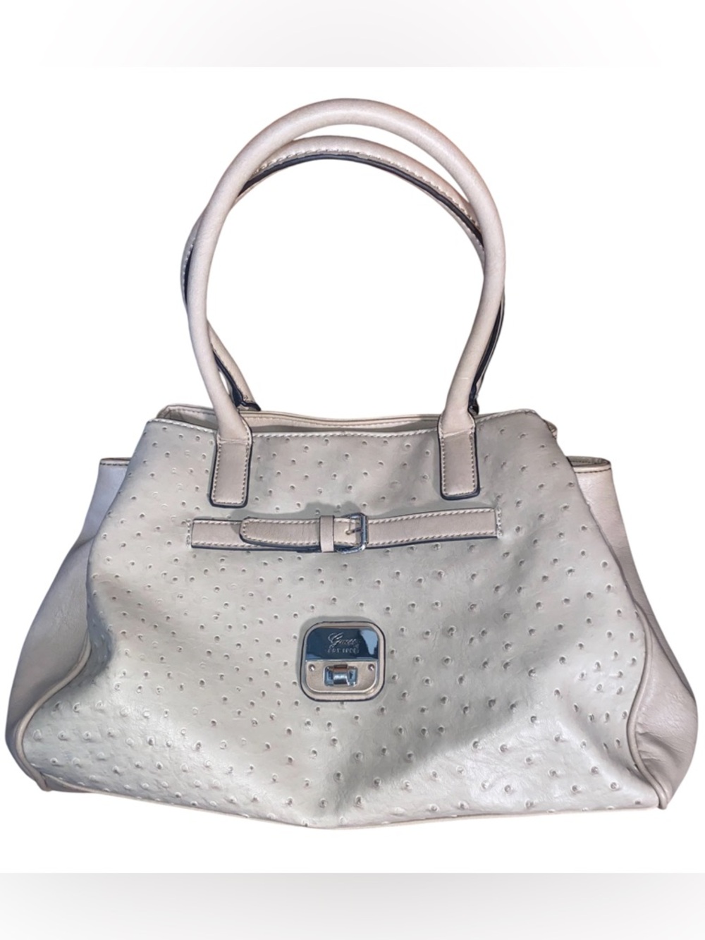 vintage Y2K Guess faux ostrich leather shoulder satchel - Picture 5 of 7
